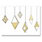 Crafted Creations White and Gold Glam Dangles Christmas Wrapped Rectangular Wall Art Decor 20" x 30"